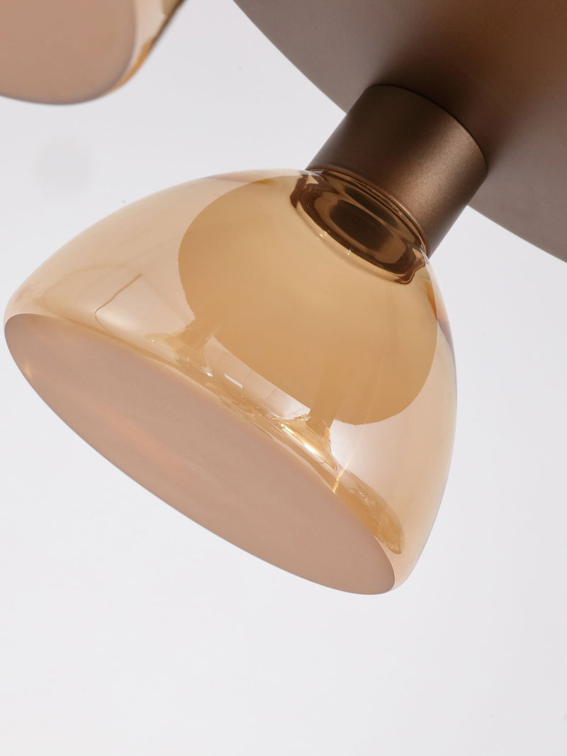 Searchlight Brown Trudy LED flush ceiling light, UK version