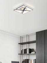 Next Searchlight Mozka Satin Silver and White LED Flush Ceiling Light- Buy online at McGrocer
