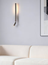 Next Searchlight Asher Latte Metallic Integrated LED Wall Light with Reading Arm, 39cm- Buy online at McGrocer