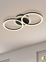 Next Searchlight Black Deni LED Flush Ceiling Light- Buy online at McGrocer