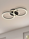 Searchlight Black Deni LED flush ceiling light (British brand)