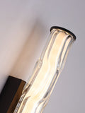 Searchlight Raphie LED wall light black clear glass, imported from the UK