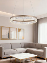 Next Searchlight Latte Torcy LED Round Pendant Ceiling Light 50cm- Buy online at McGrocer