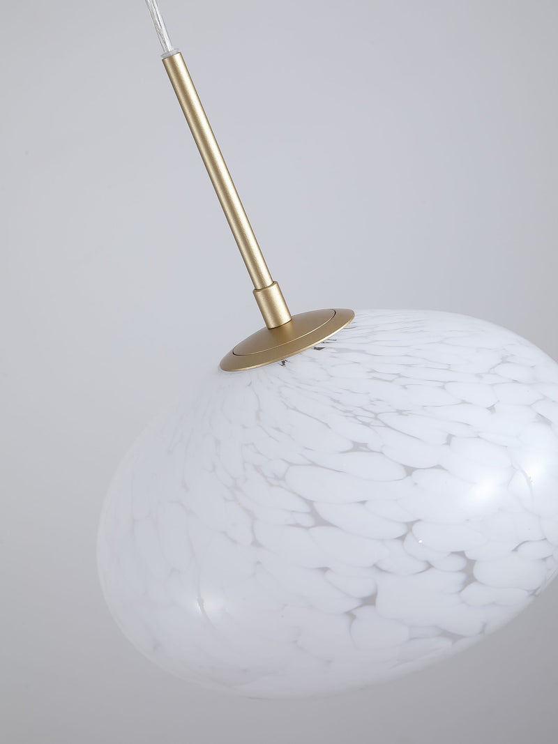 Searchlight Poppy gold pendant confetti glass ceiling light, UK version