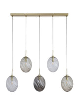 Next Searchlight Brass Sama 5 Light Bar Pendant Ceiling Light- Buy online at McGrocer