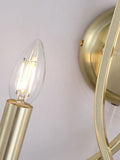 Searchlight satin brass wall light with clear glass shades (British brand)