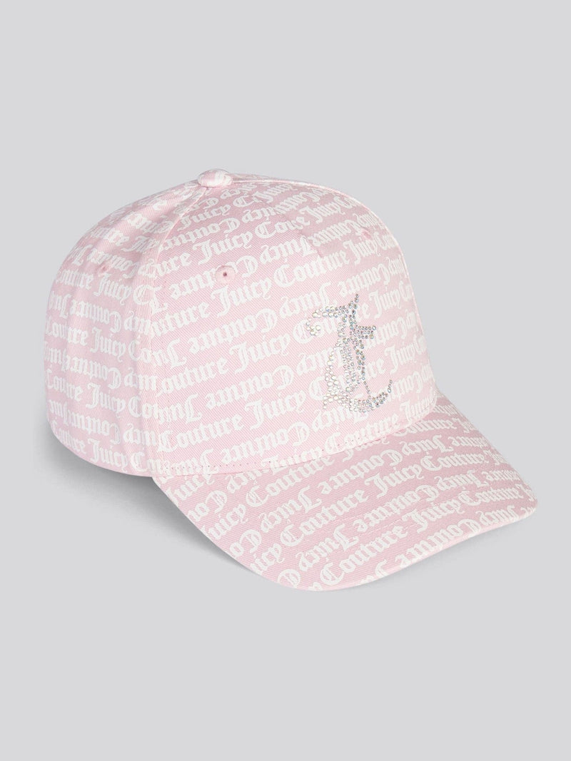 Juicy Couture pink all-over print canvas cap (British brand)