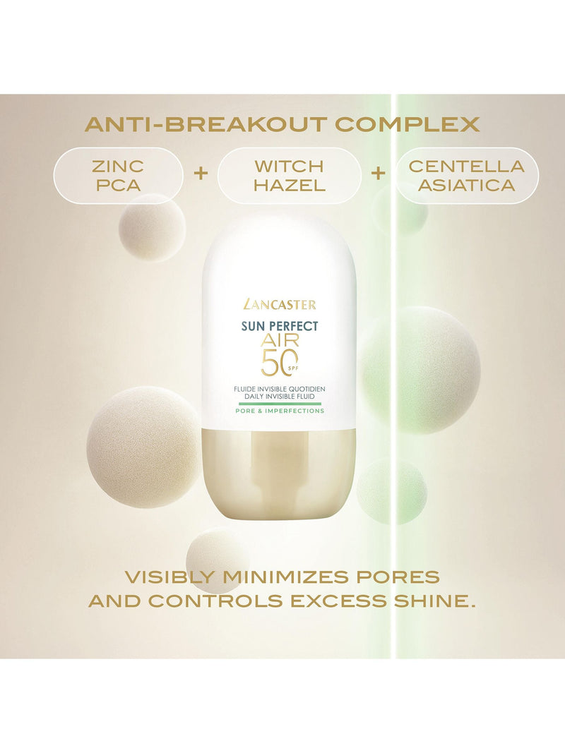 Lancaster invisible sunscreen fluid SPF50 pore imperfections 40ml (British brand)