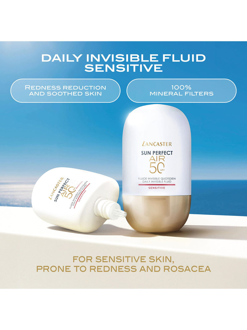 Lancaster sunscreen fluid SPF50 sensitive mineral 40ml, imported from the UK