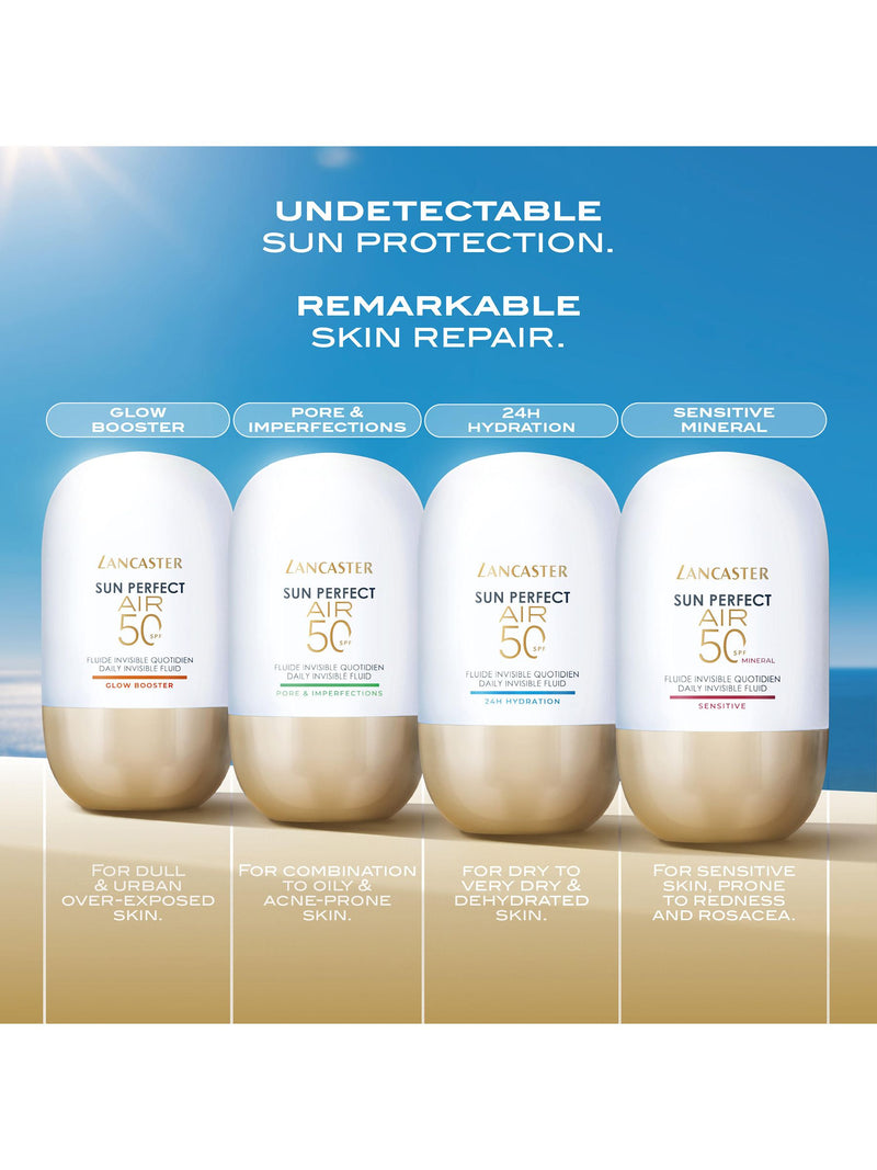 Lancaster sunscreen fluid SPF50 sensitive mineral 40ml, imported from the UK