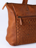 Lakeland Leather Brown Storrs woven tote bag, UK version