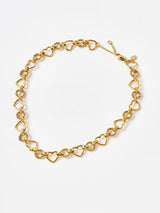 Next Oliver Bonas Romy Gold Tone Stainless Steel Waterproof Heart Chunky Chain Necklace- Buy online at McGrocer