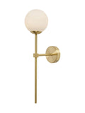BHS satin brass USB-C rechargeable wall light, UK version
