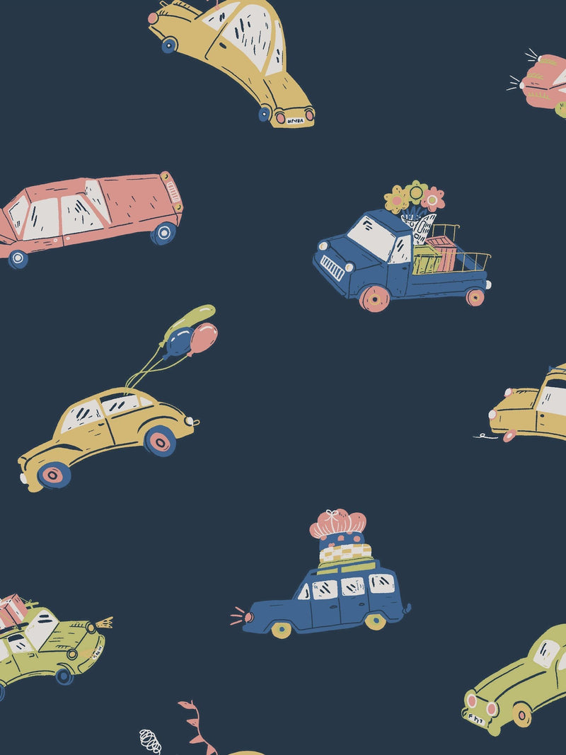 Galerie wallpaper sample Blue Resan Kids A4 (British brand)