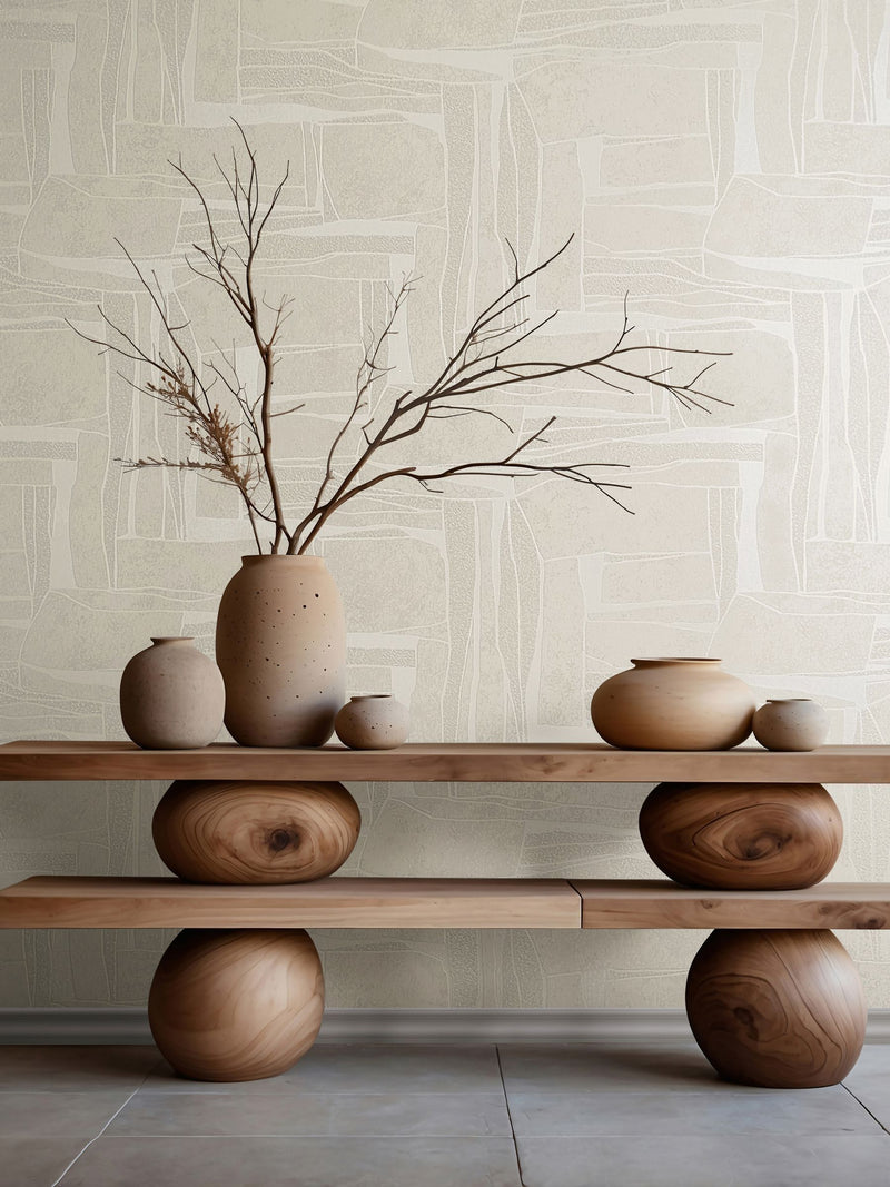 Galerie Wallcoverings Beige Terra Stone Clay A4 wallpaper sample (British brand)