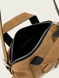 AllSaints brown suede cross-body bag compact, UK version
