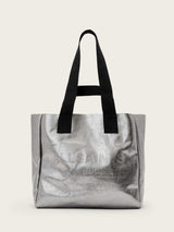 Next AllSaints Grey Izzy Leather Tote Bag- Buy online at McGrocer