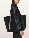 AllSaints Black Haven Suede tote bag - British product
