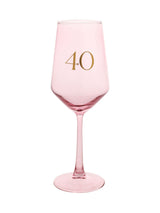 Next Widdop Pink 40th Birthday Wine Glass- Buy online at McGrocer