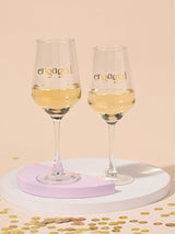 Next Widdop Set of 2 Clear Wine Engaged Glasses- Buy online at McGrocer
