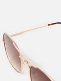 Oliver Bonas oversized gold sunglasses with gradient lenses, imported from the UK