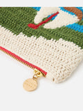 Oliver Bonas blue boating scene knitted zipped pouch, UK version