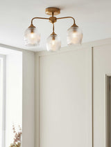 Next Gallery Home Aged Brass Ashton Ribbed Ceiling Light- Buy online at McGrocer