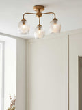 Gallery Home aged brass ribbed ceiling light, imported from the UK