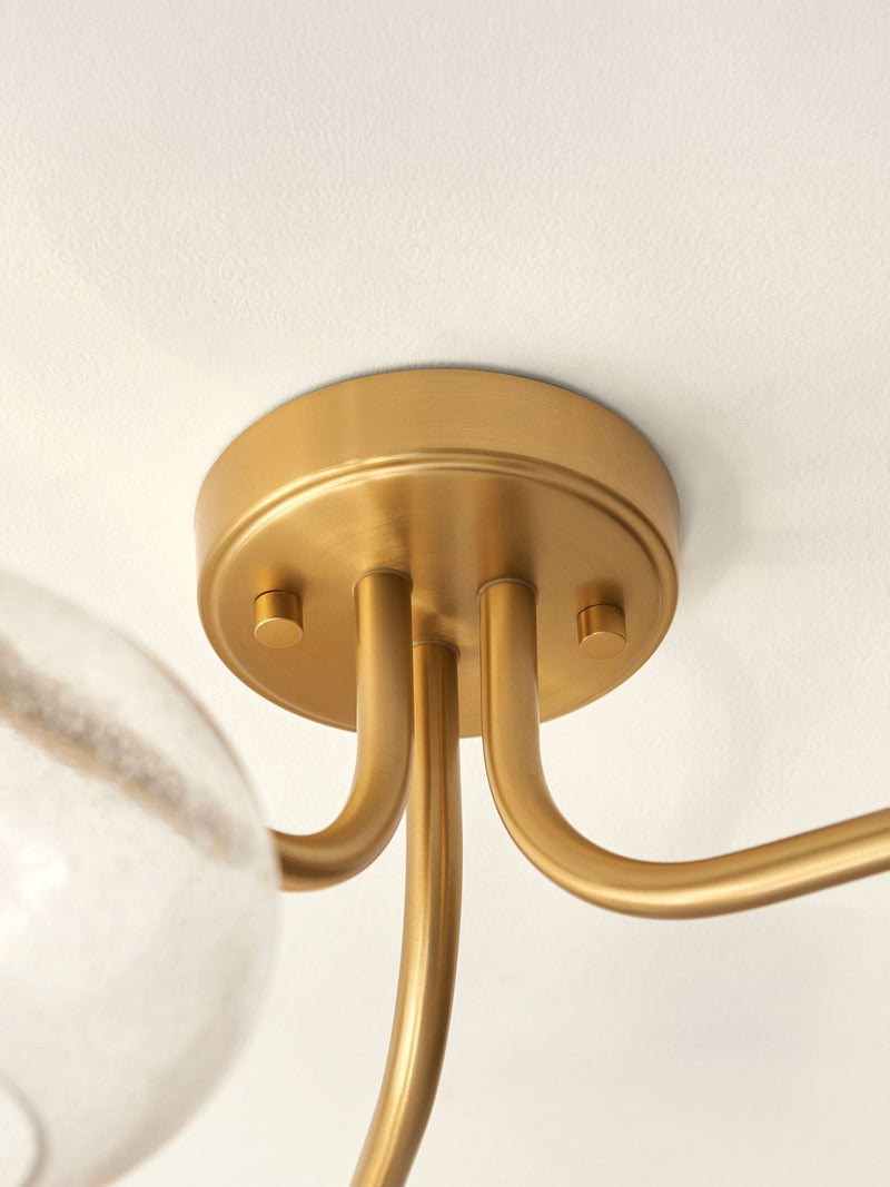 Gallery Home Jace 3 warm brass ceiling light (British brand)
