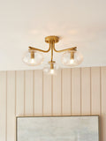 Gallery Home Jace 3 warm brass ceiling light (British brand)