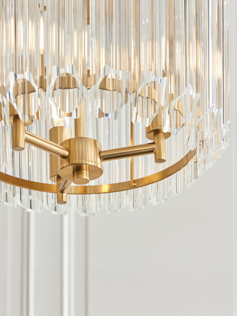 Gallery Home Valera 3 pendant light aged brass, imported from the UK