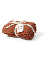 Next The Little Green Sheep Terracotta Knitted Cellular Baby Blanket 75x75cm- Buy online at McGrocer
