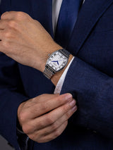 Next Rotary 1895 Silver Tone Automatic Stainless Steel Bracelet Watch- Buy online at McGrocer
