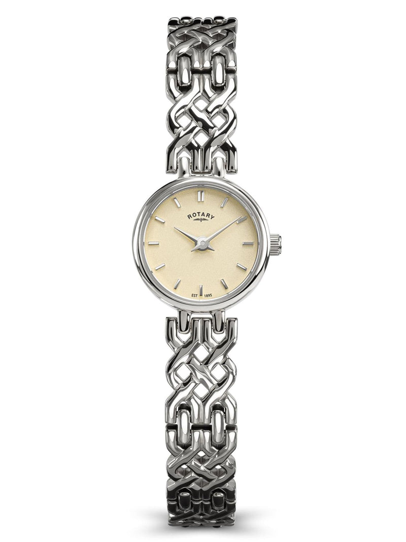 Rotary silver tone stainless steel watch 1895 (British brand)
