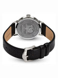 Rotary 1895 watch with black leather strap and cream dial, UK version