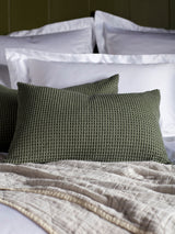Next Secret Linen Store Olive Green Big Waffle Cushion Cover 60 x 40cm- Buy online at McGrocer