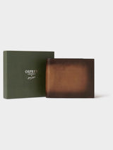 Next Osprey London Brown Hand Burnished Leather Coin Pocket Wallet- Buy online at McGrocer