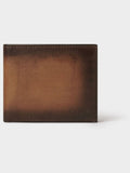 Osprey London brown hand-burnished leather coin pocket wallet, imported from the UK