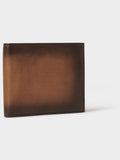 Osprey London brown hand-burnished leather coin pocket wallet, imported from the UK