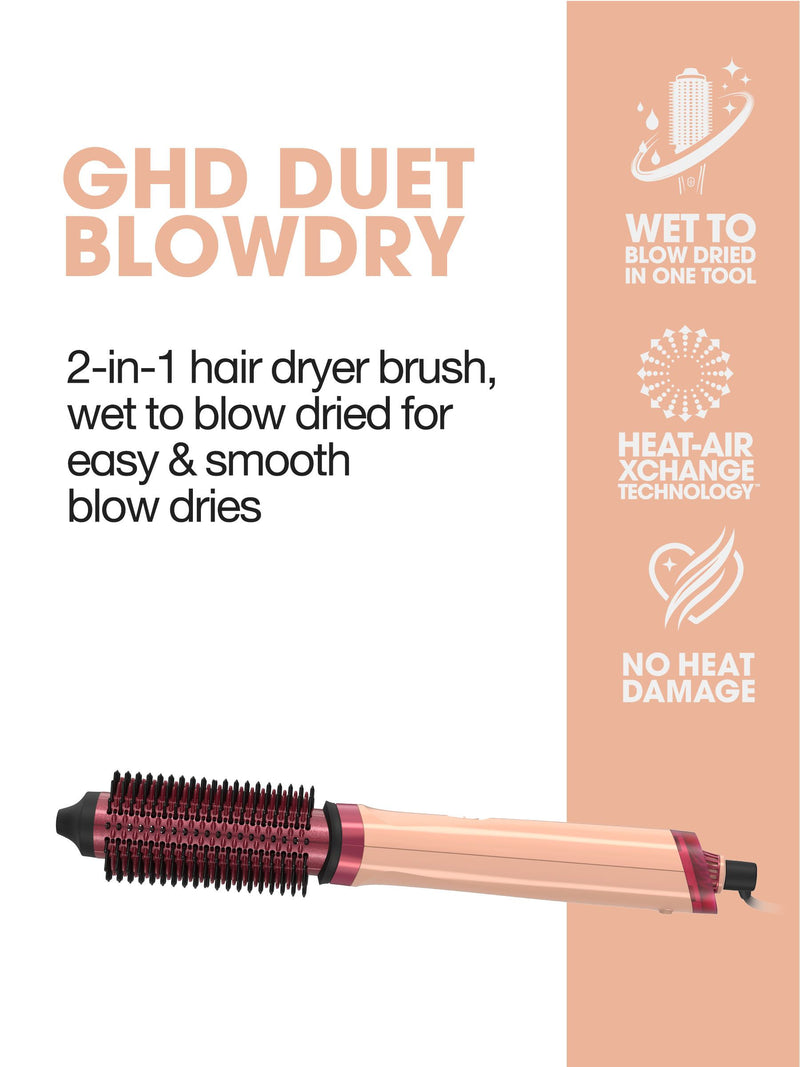 ghd hair dryer brush limited edition sun-kissed peach (British brand)
