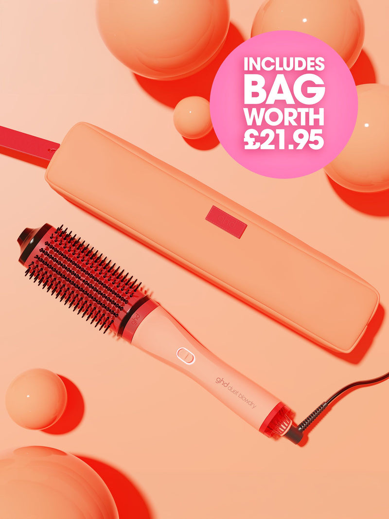 ghd hair dryer brush limited edition sun-kissed peach (British brand)