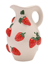 Next Widdop White Hand Painted Strawberry Ceramic Jug Vase- Buy online at McGrocer