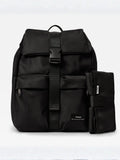 Finnson Elise black print changing backpack with mat - British product