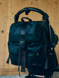 Finnson Elise black print changing backpack with mat - British product