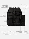 Finnson Elise black print changing backpack with mat - British product