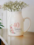 PMC floral jug vase personalised 12cm - British product