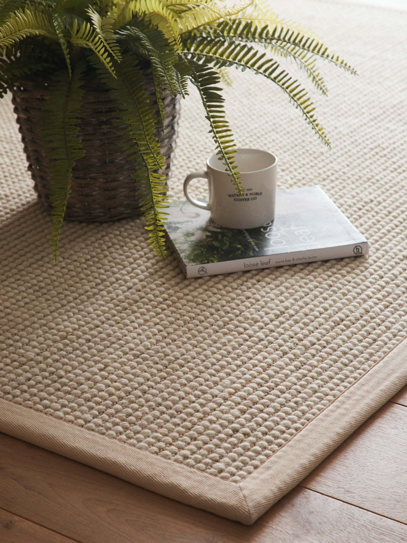 Origin Rugs beige border sisal boucle rug, UK version