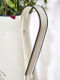 Dibor Cream Pitcher Jug enamel vase with vintage text (British brand)