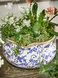 Dibor set of 3 blue ceramic planters, UK version