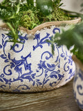 Dibor set of 3 blue ceramic planters, UK version